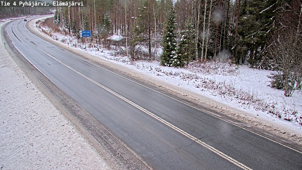Weather Camera Image Väg 4 Pyhäjärvi, Elämäjärvi, Pyhäjärvi, Pohjois-Pohjanmaa