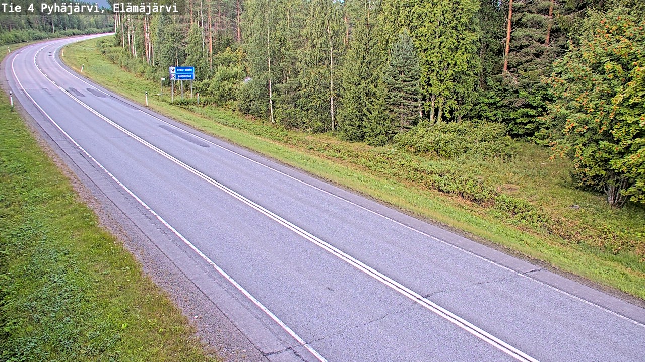 Weather Camera Image Väg 4 Pyhäjärvi, Elämäjärvi, Pyhäjärvi, Pohjois-Pohjanmaa