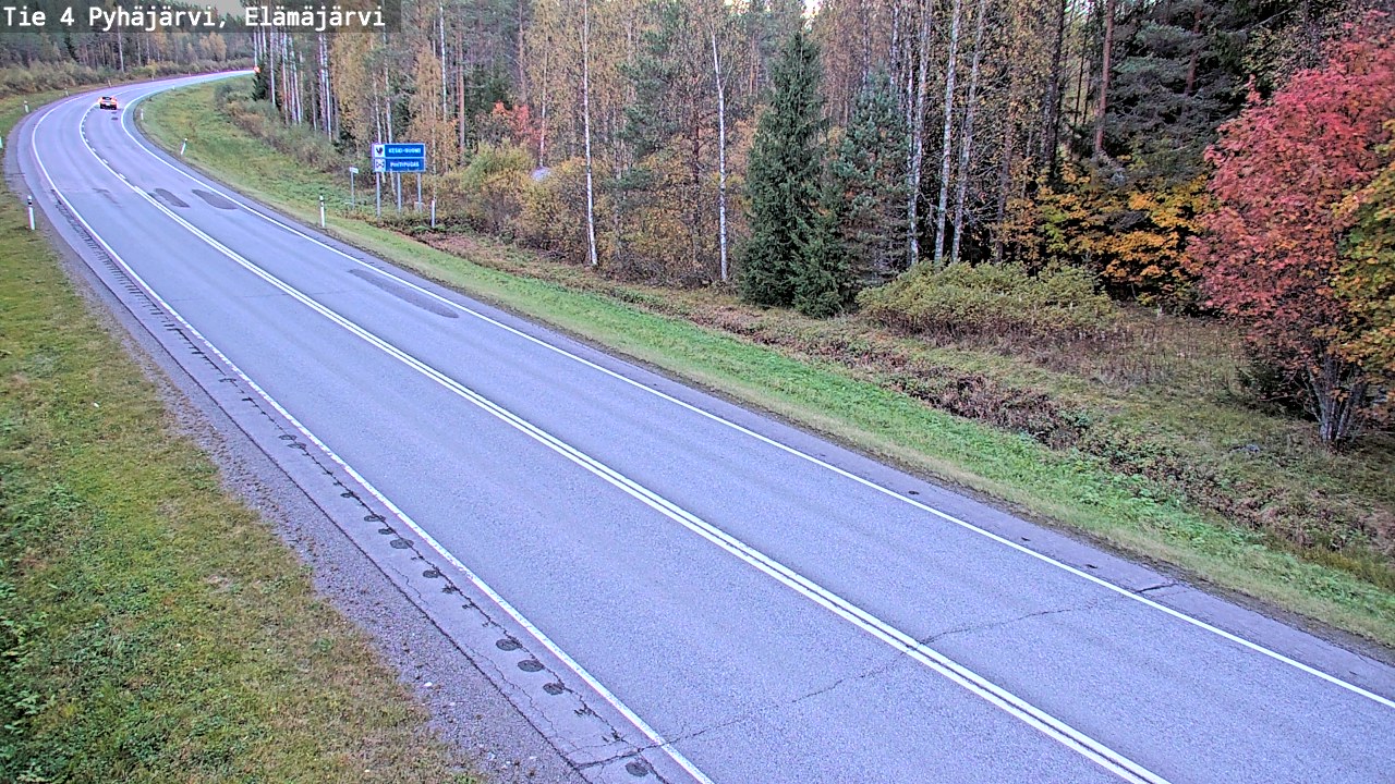 Weather Camera Image Road 4 Pyhäjärvi, Elämäjärvi, Pyhäjärvi, Pohjois-Pohjanmaa