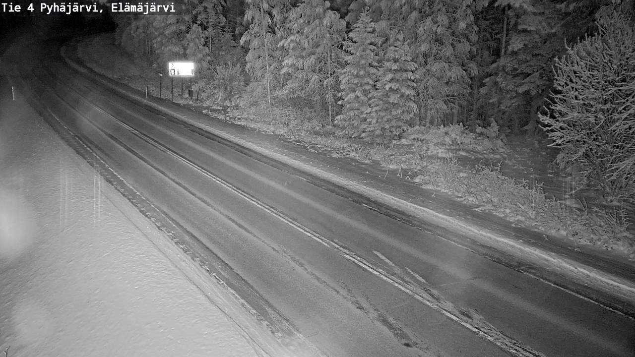 Weather Camera Image Road 4 Pyhäjärvi, Elämäjärvi, Pyhäjärvi, Pohjois-Pohjanmaa