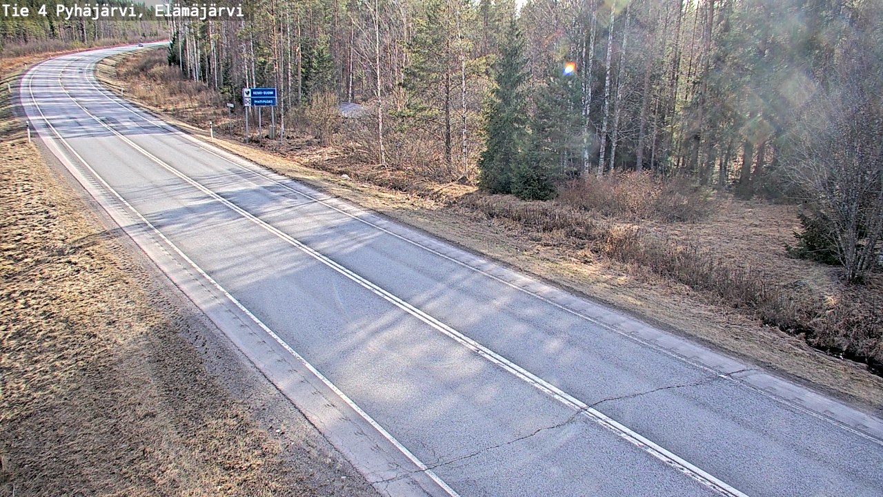 Weather Camera Image Road 4 Pyhäjärvi, Elämäjärvi, Pyhäjärvi, Pohjois-Pohjanmaa