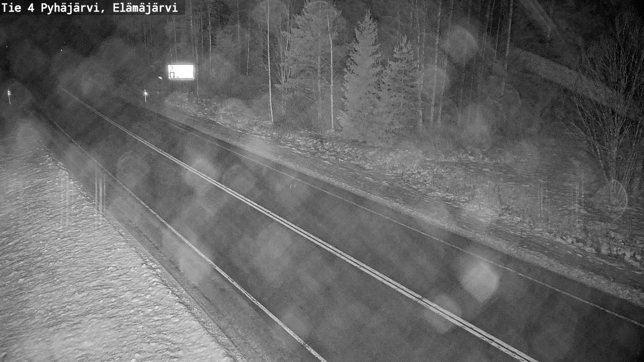 Weather Camera Image Väg 4 Pyhäjärvi, Elämäjärvi, Pyhäjärvi, Pohjois-Pohjanmaa