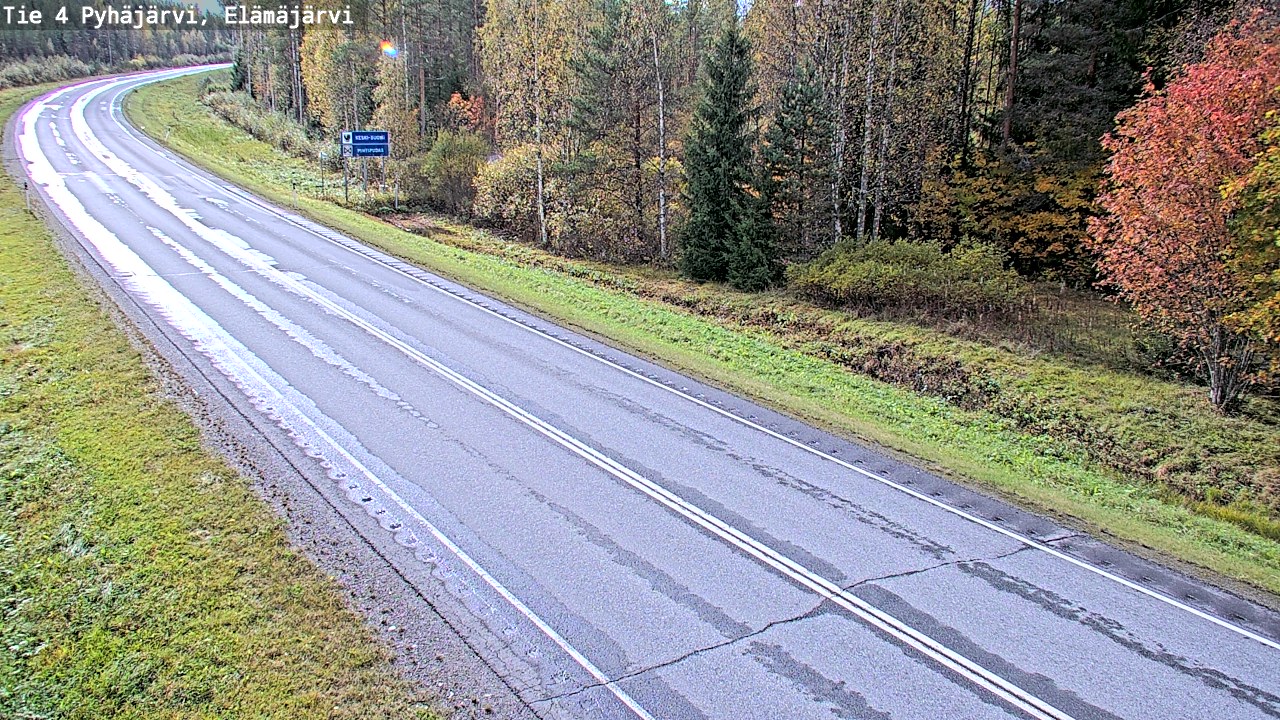 Weather Camera Image Road 4 Pyhäjärvi, Elämäjärvi, Pyhäjärvi, Pohjois-Pohjanmaa