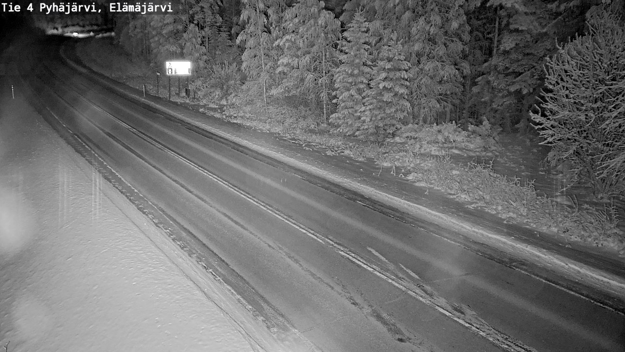 Weather Camera Image Road 4 Pyhäjärvi, Elämäjärvi, Pyhäjärvi, Pohjois-Pohjanmaa
