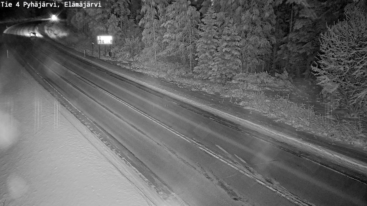 Weather Camera Image Road 4 Pyhäjärvi, Elämäjärvi, Pyhäjärvi, Pohjois-Pohjanmaa