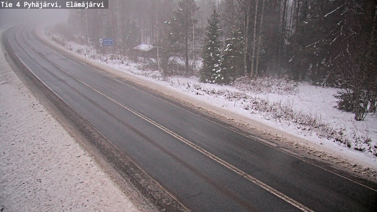 Weather Camera Image Road 4 Pyhäjärvi, Elämäjärvi, Pyhäjärvi, Pohjois-Pohjanmaa