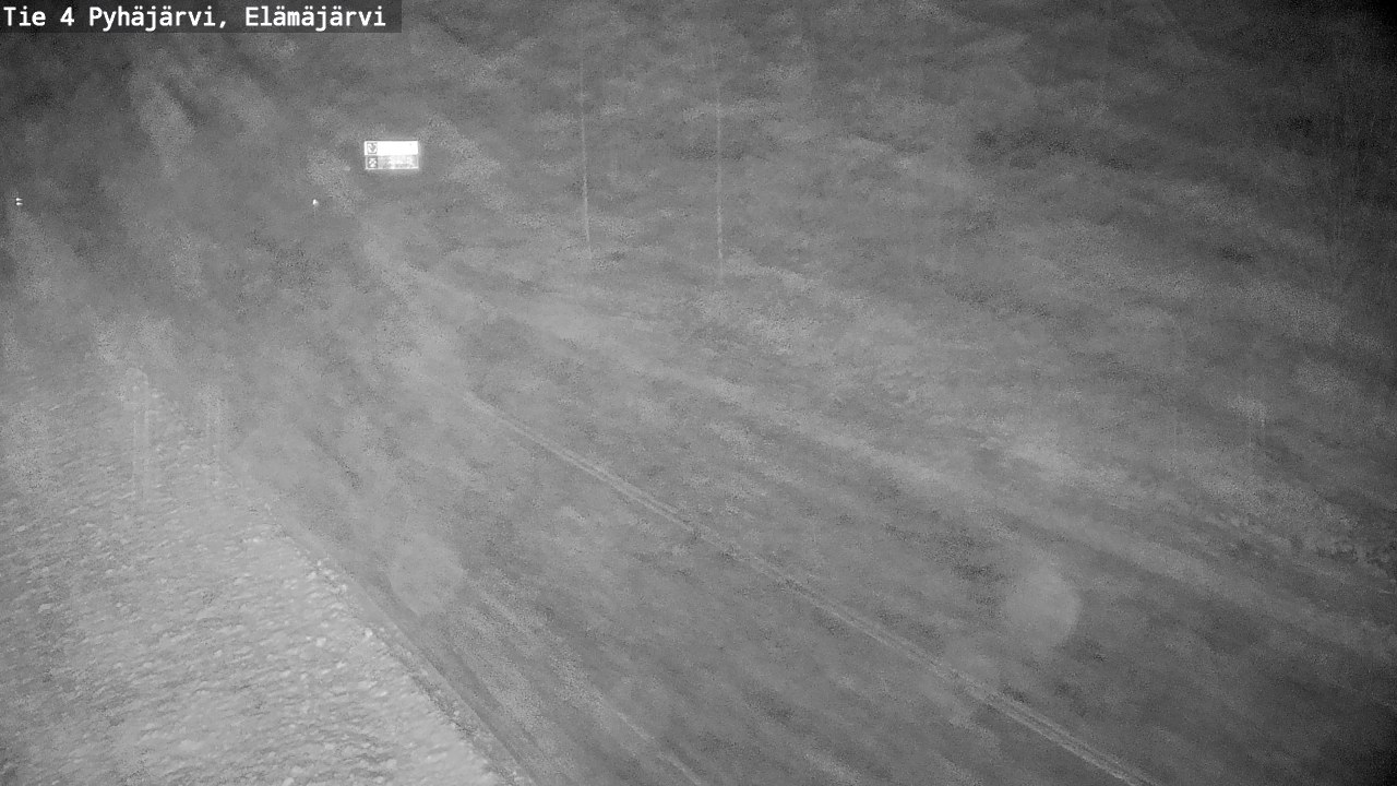 Weather Camera Image Road 4 Pyhäjärvi, Elämäjärvi, Pyhäjärvi, Pohjois-Pohjanmaa
