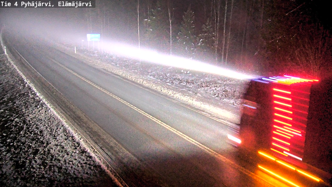 Weather Camera Image Road 4 Pyhäjärvi, Elämäjärvi, Pyhäjärvi, Pohjois-Pohjanmaa