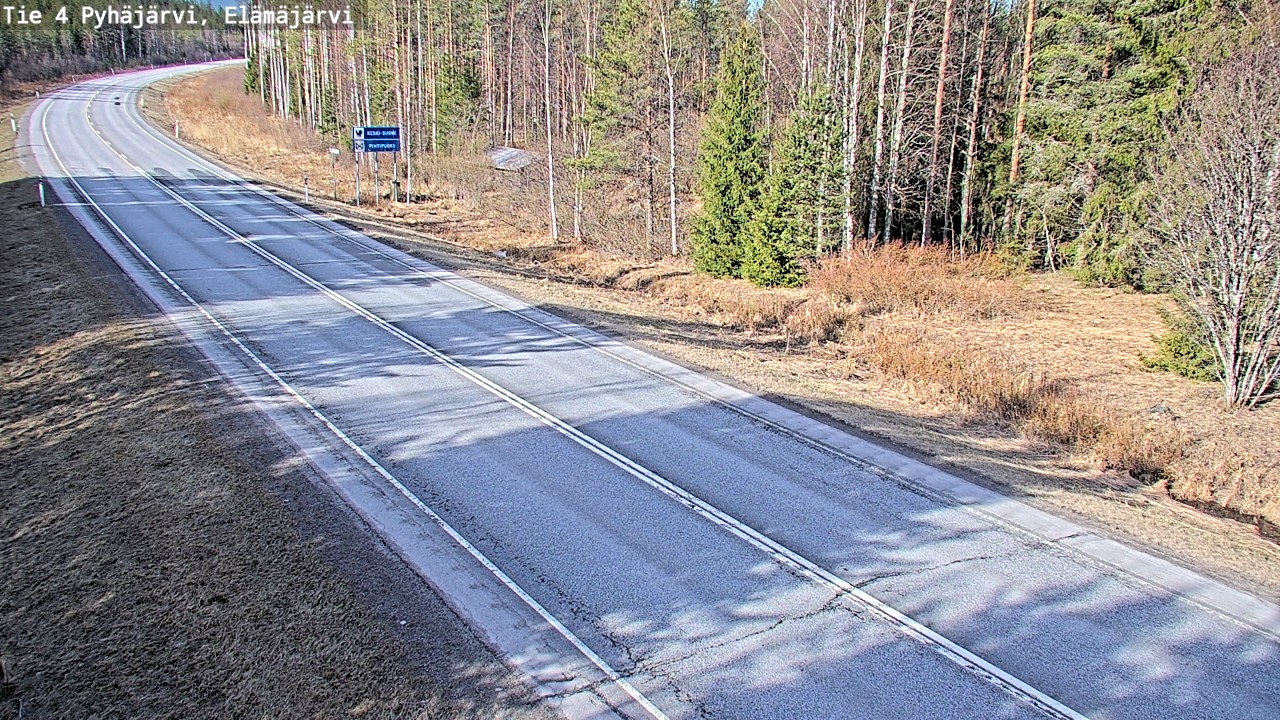 Weather Camera Image Road 4 Pyhäjärvi, Elämäjärvi, Pyhäjärvi, Pohjois-Pohjanmaa