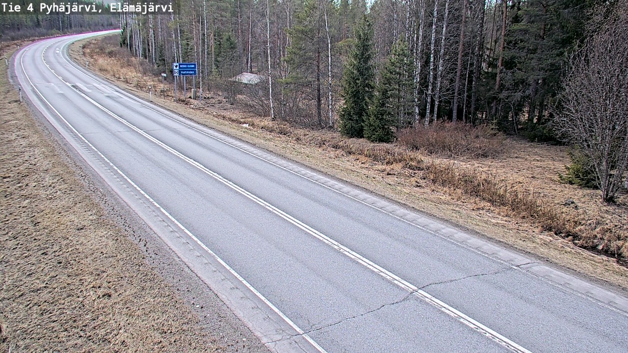 Weather Camera Image Road 4 Pyhäjärvi, Elämäjärvi, Pyhäjärvi, Pohjois-Pohjanmaa