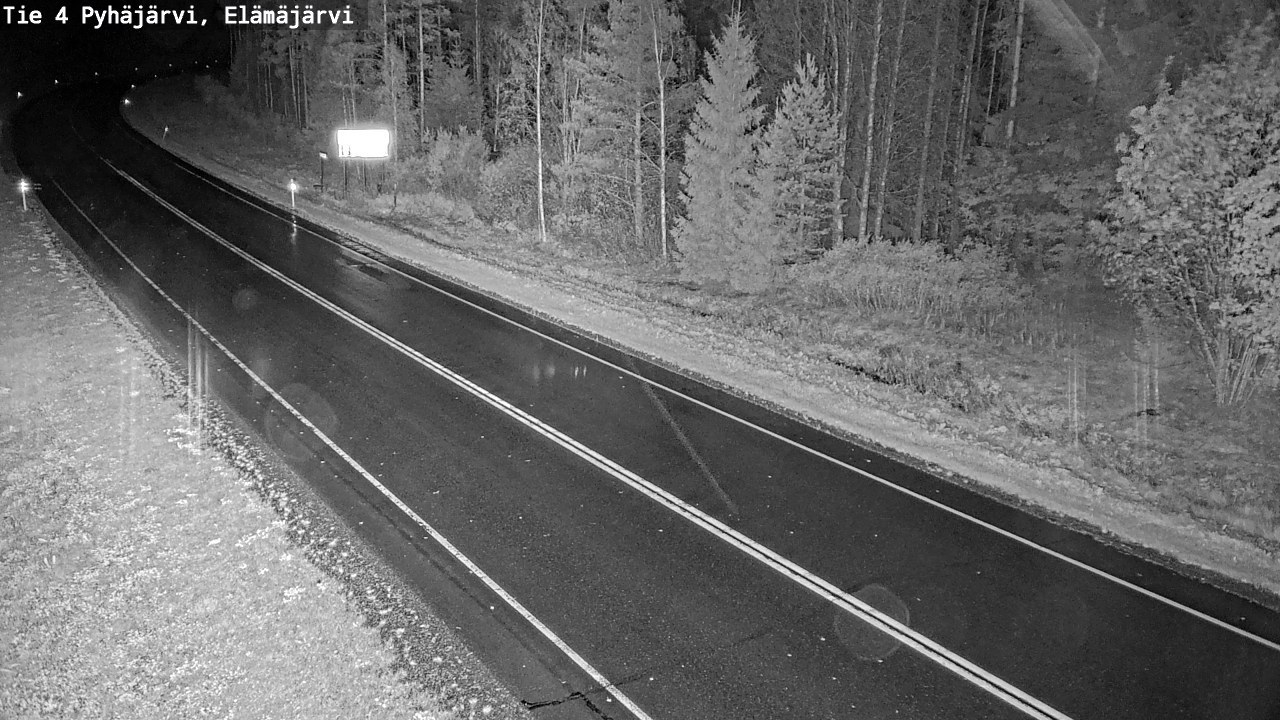 Weather Camera Image Road 4 Pyhäjärvi, Elämäjärvi, Pyhäjärvi, Pohjois-Pohjanmaa