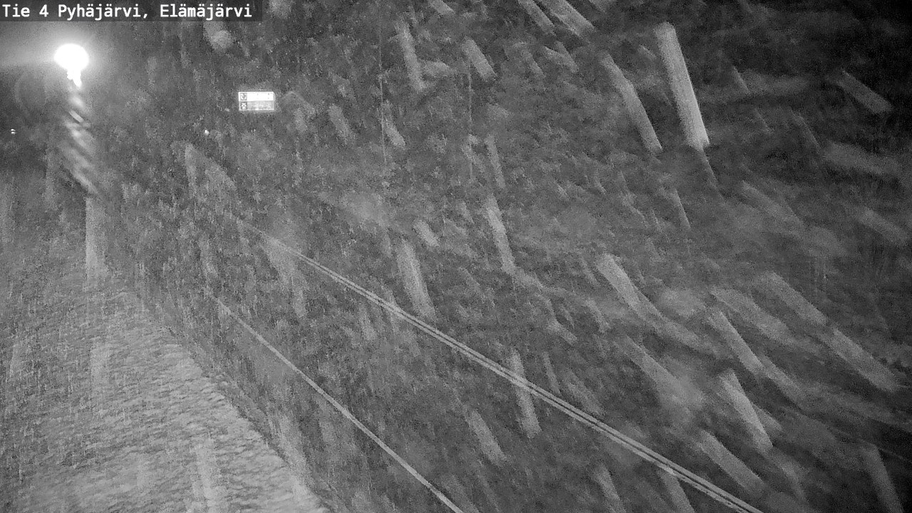 Weather Camera Image Väg 4 Pyhäjärvi, Elämäjärvi, Pyhäjärvi, Pohjois-Pohjanmaa