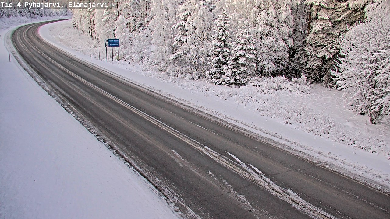 Weather Camera Image Road 4 Pyhäjärvi, Elämäjärvi, Pyhäjärvi, Pohjois-Pohjanmaa
