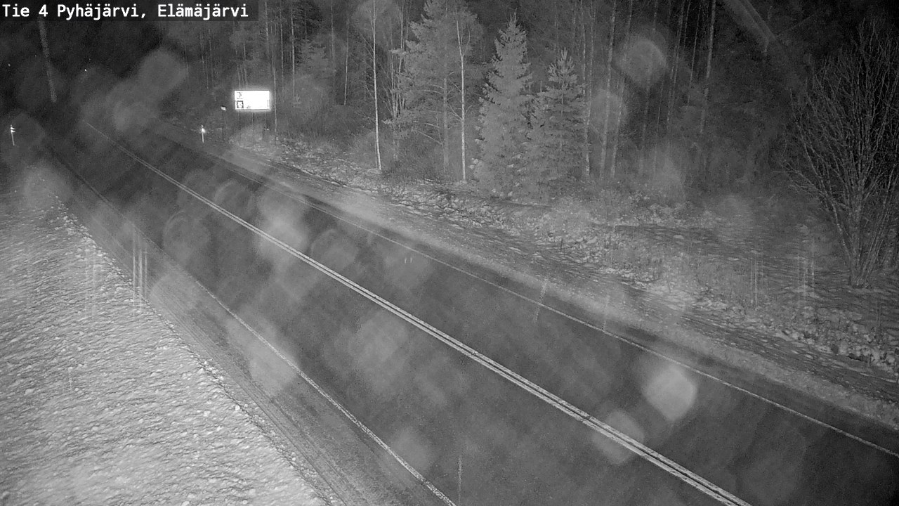 Weather Camera Image Väg 4 Pyhäjärvi, Elämäjärvi, Pyhäjärvi, Pohjois-Pohjanmaa