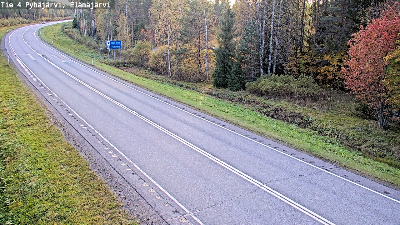 Weather Camera Image Road 4 Pyhäjärvi, Elämäjärvi, Pyhäjärvi, Pohjois-Pohjanmaa