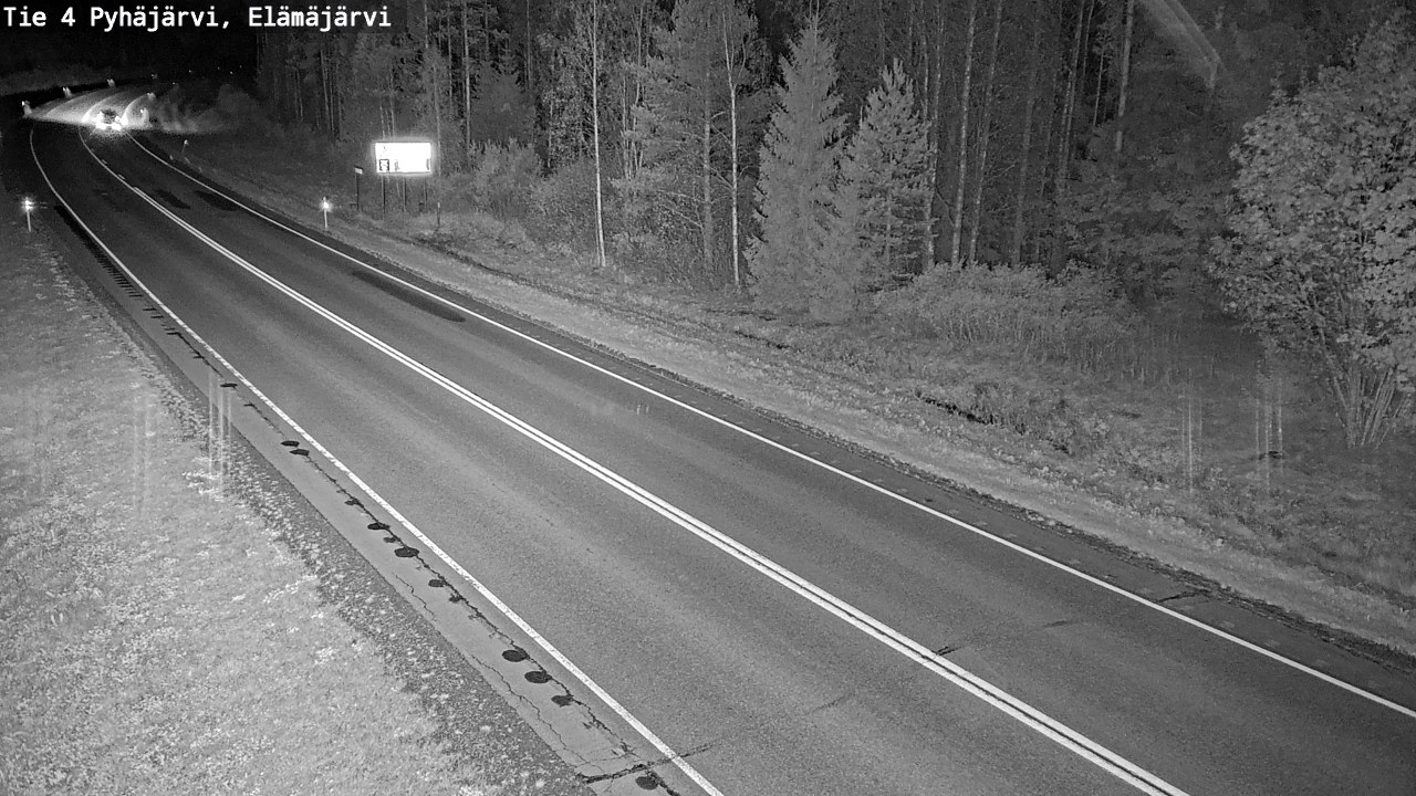 Weather Camera Image Road 4 Pyhäjärvi, Elämäjärvi, Pyhäjärvi, Pohjois-Pohjanmaa