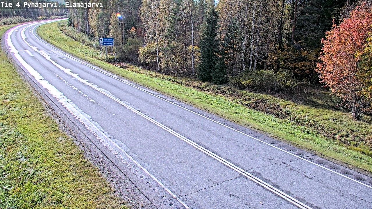 Weather Camera Image Road 4 Pyhäjärvi, Elämäjärvi, Pyhäjärvi, Pohjois-Pohjanmaa