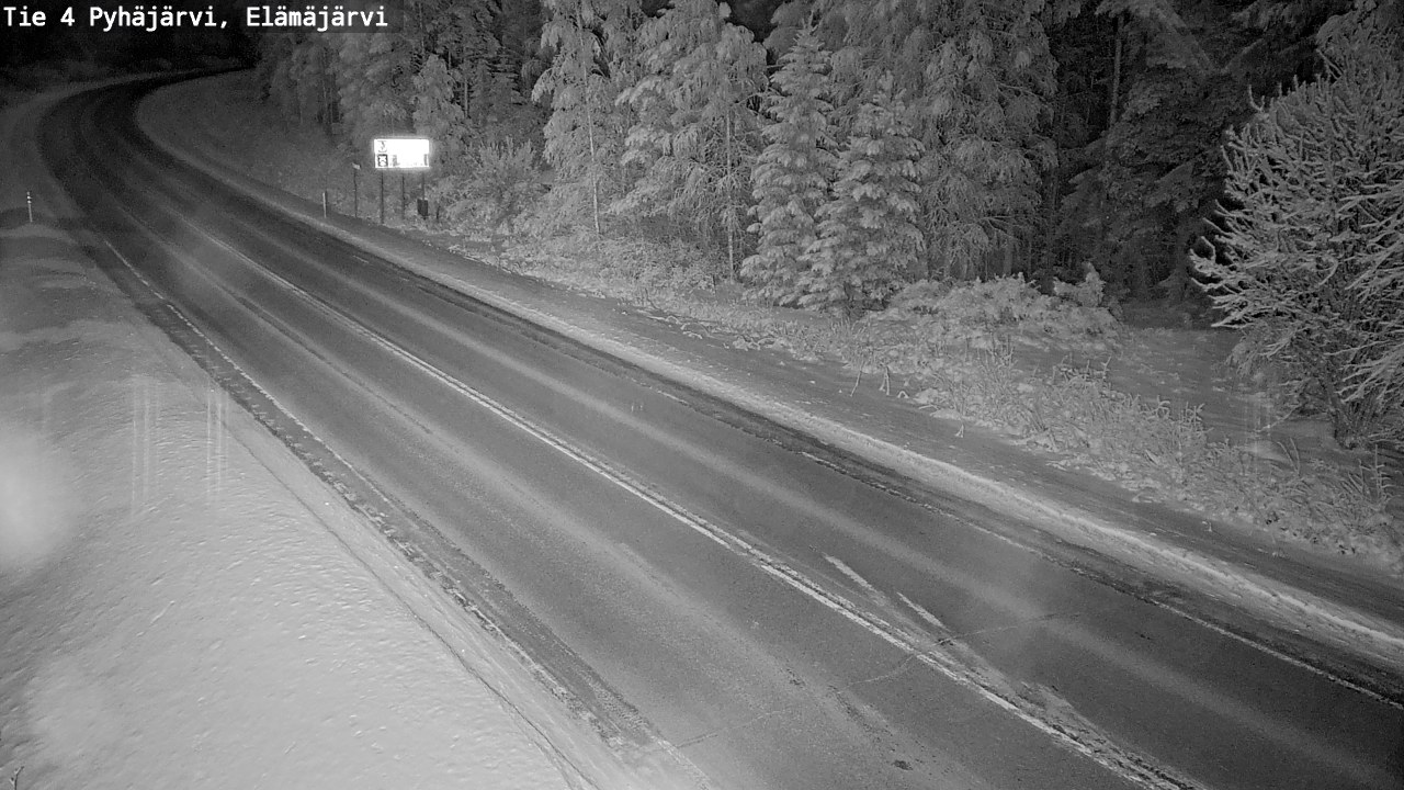 Weather Camera Image Road 4 Pyhäjärvi, Elämäjärvi, Pyhäjärvi, Pohjois-Pohjanmaa