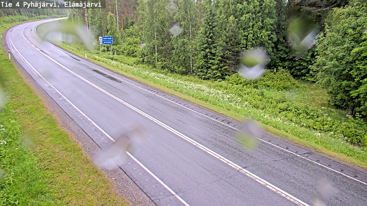 Weather Camera Image Väg 4 Pyhäjärvi, Elämäjärvi, Pyhäjärvi, Pohjois-Pohjanmaa