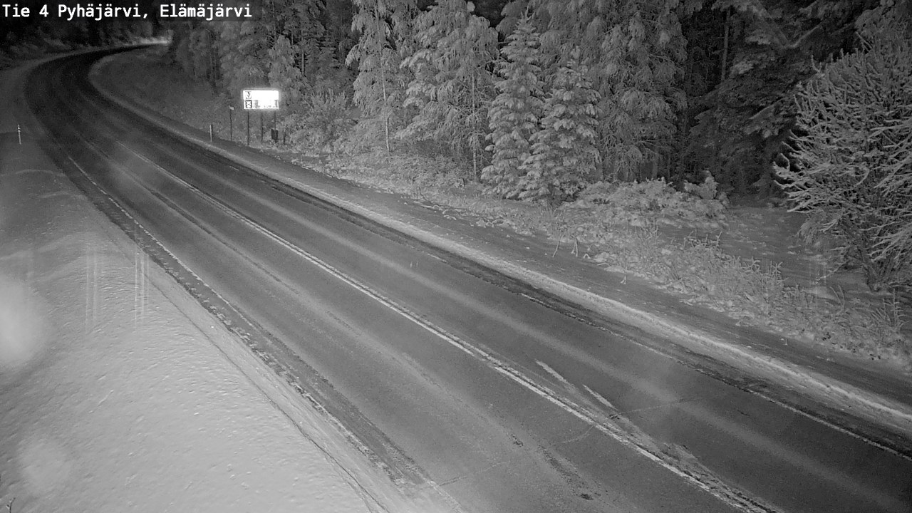 Weather Camera Image Road 4 Pyhäjärvi, Elämäjärvi, Pyhäjärvi, Pohjois-Pohjanmaa