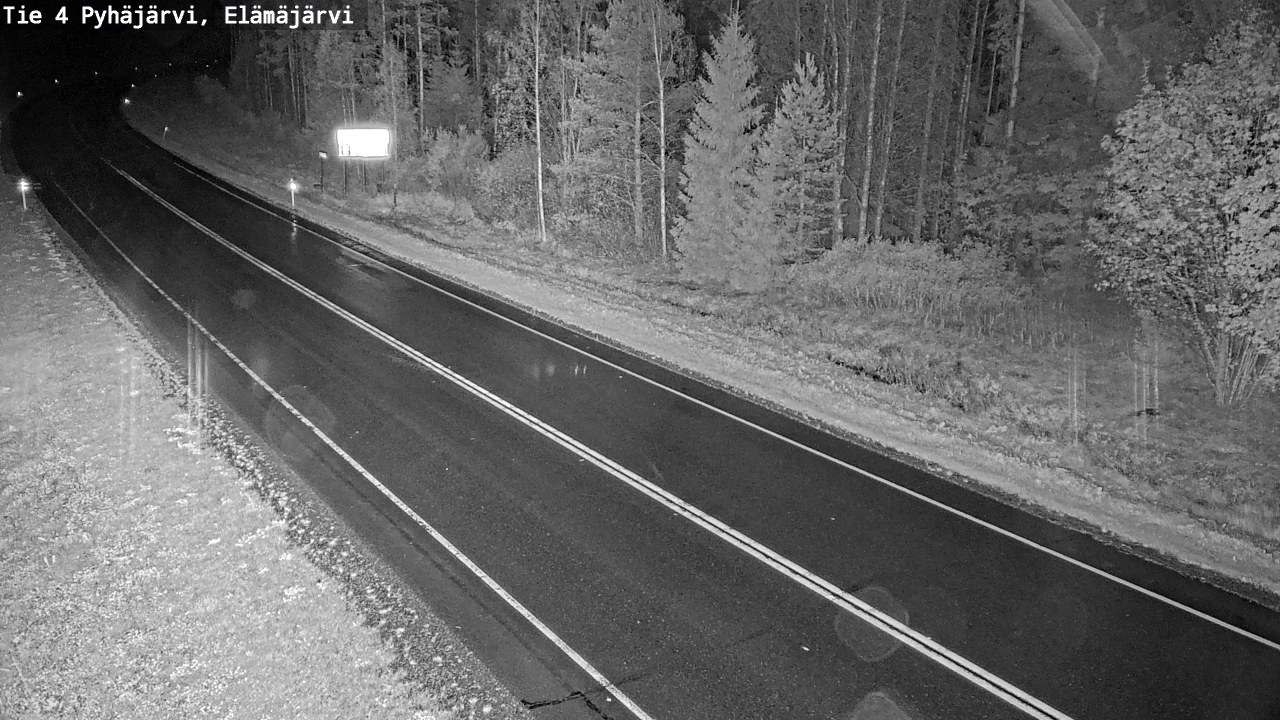 Weather Camera Image Road 4 Pyhäjärvi, Elämäjärvi, Pyhäjärvi, Pohjois-Pohjanmaa