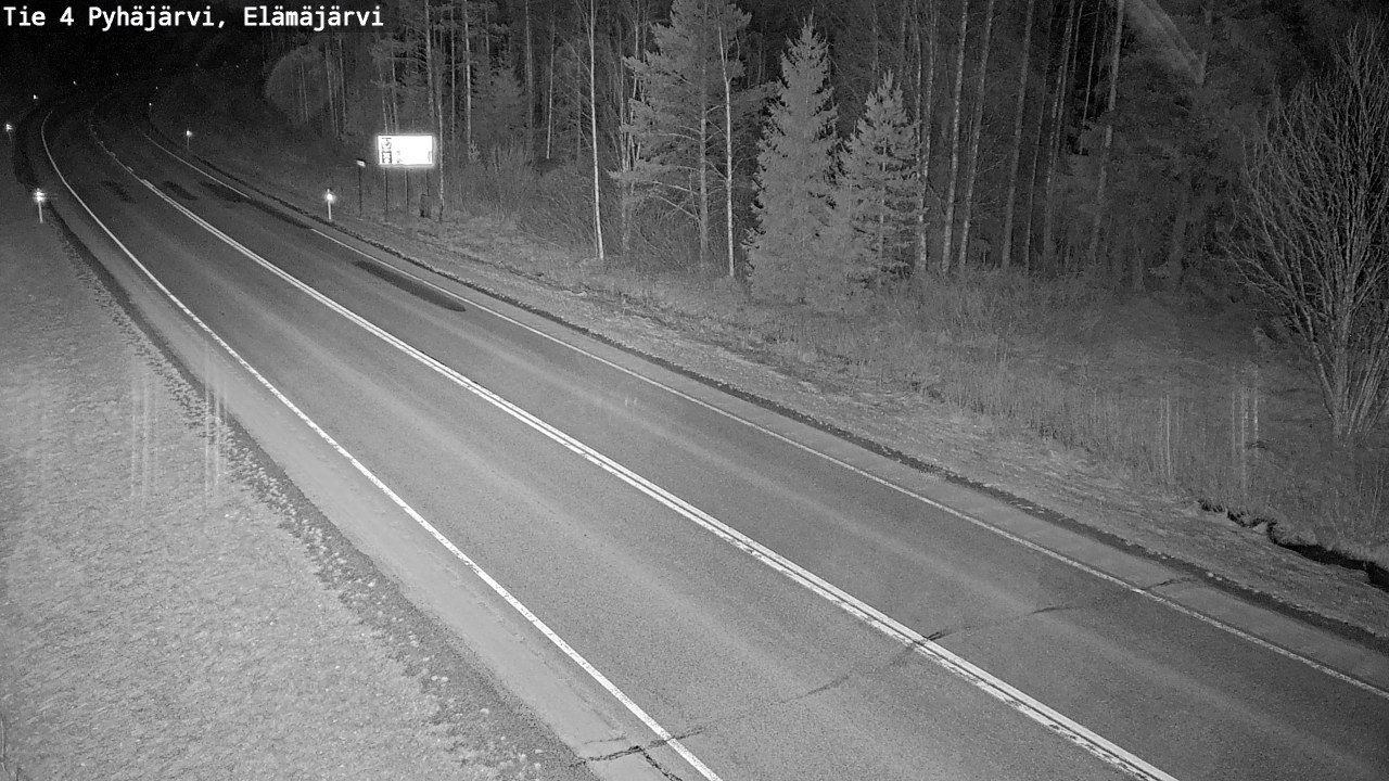 Weather Camera Image Road 4 Pyhäjärvi, Elämäjärvi, Pyhäjärvi, Pohjois-Pohjanmaa