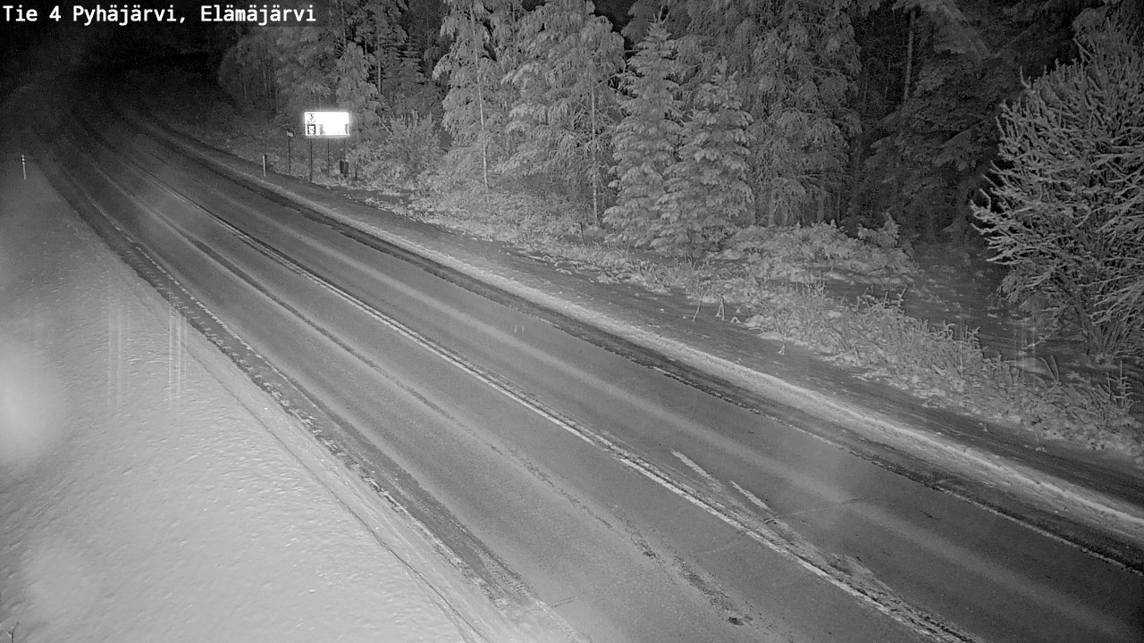 Weather Camera Image Road 4 Pyhäjärvi, Elämäjärvi, Pyhäjärvi, Pohjois-Pohjanmaa
