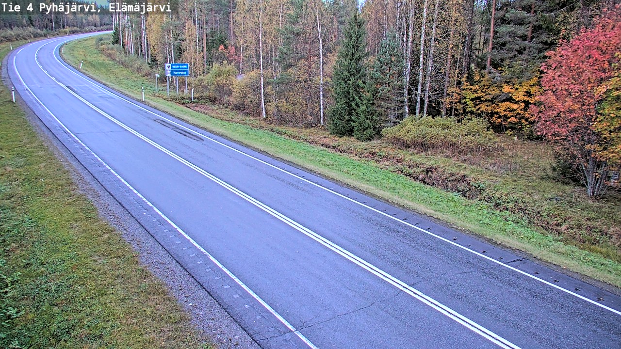 Weather Camera Image Road 4 Pyhäjärvi, Elämäjärvi, Pyhäjärvi, Pohjois-Pohjanmaa