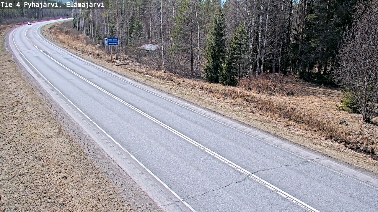 Weather Camera Image Road 4 Pyhäjärvi, Elämäjärvi, Pyhäjärvi, Pohjois-Pohjanmaa