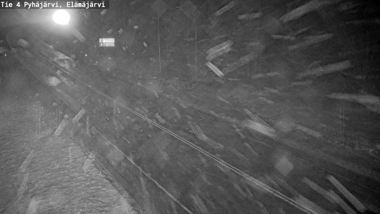 Weather Camera Image Väg 4 Pyhäjärvi, Elämäjärvi, Pyhäjärvi, Pohjois-Pohjanmaa