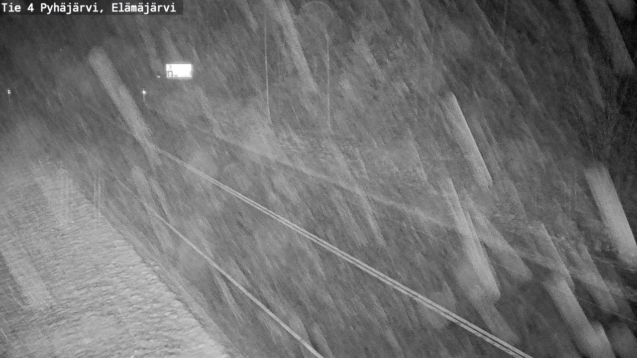 Weather Camera Image Väg 4 Pyhäjärvi, Elämäjärvi, Pyhäjärvi, Pohjois-Pohjanmaa