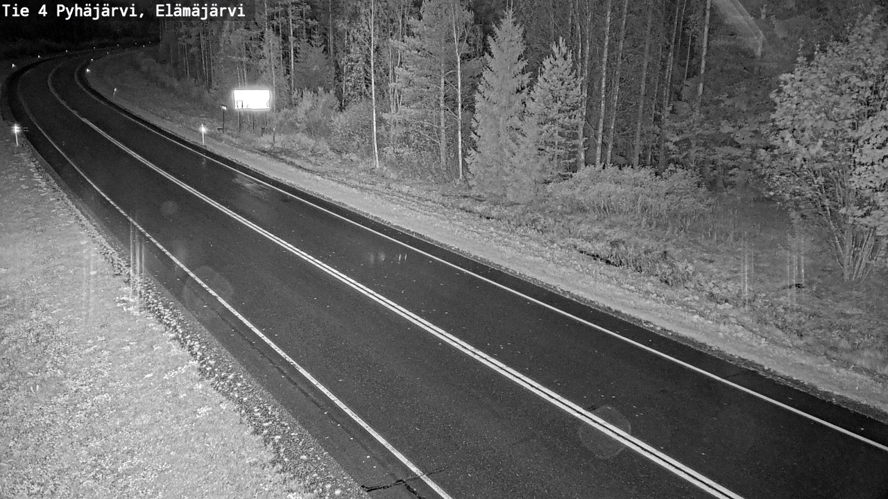Weather Camera Image Road 4 Pyhäjärvi, Elämäjärvi, Pyhäjärvi, Pohjois-Pohjanmaa