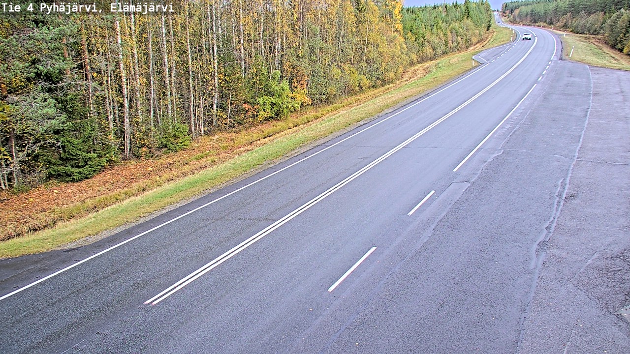 Weather Camera Image Road 4 Pyhäjärvi, Elämäjärvi, Pyhäjärvi, Pohjois-Pohjanmaa