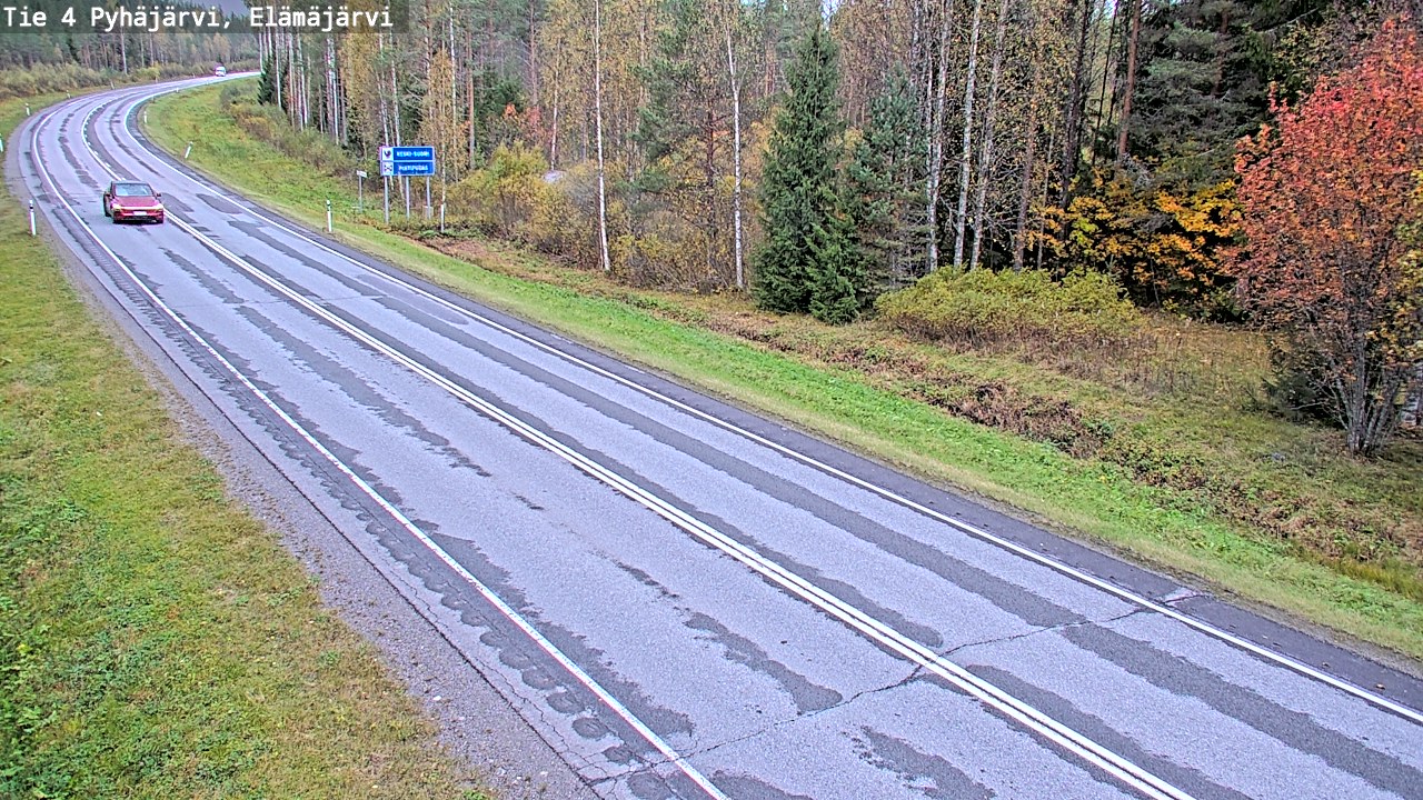 Weather Camera Image Road 4 Pyhäjärvi, Elämäjärvi, Pyhäjärvi, Pohjois-Pohjanmaa