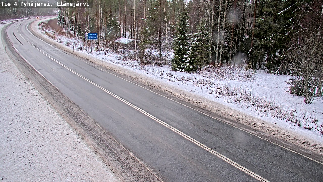 Weather Camera Image Väg 4 Pyhäjärvi, Elämäjärvi, Pyhäjärvi, Pohjois-Pohjanmaa