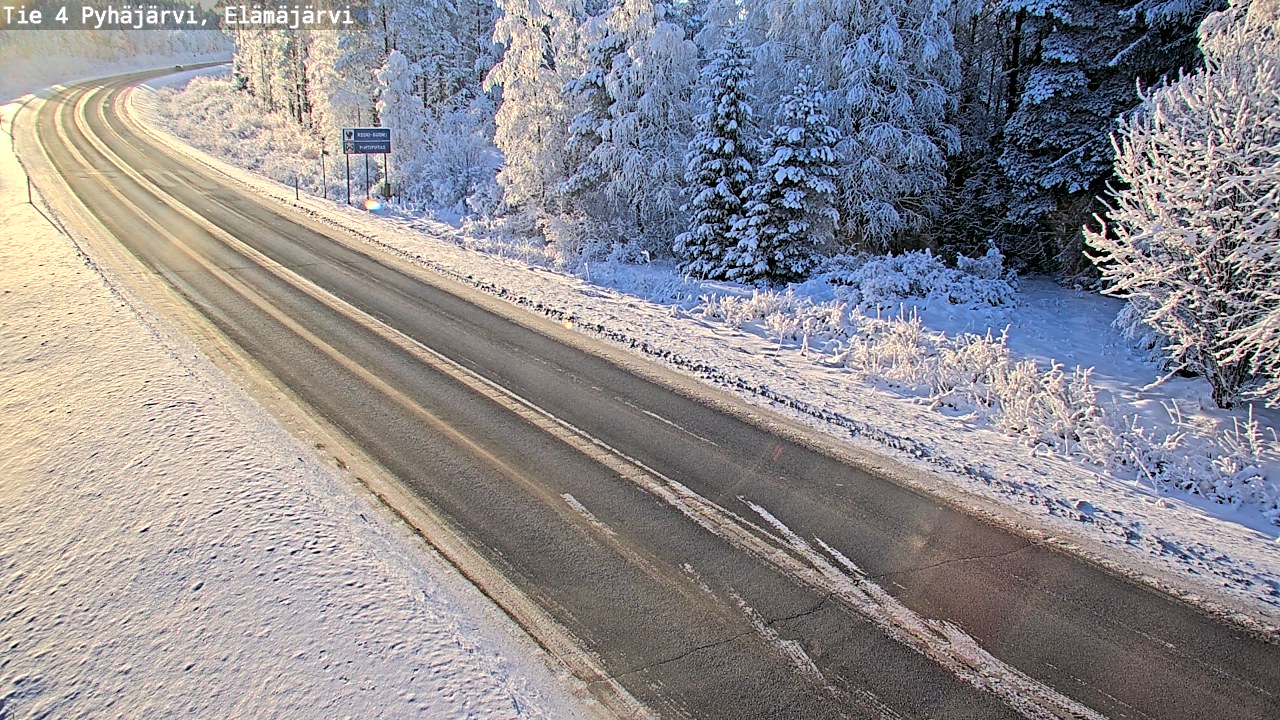 Weather Camera Image Road 4 Pyhäjärvi, Elämäjärvi, Pyhäjärvi, Pohjois-Pohjanmaa