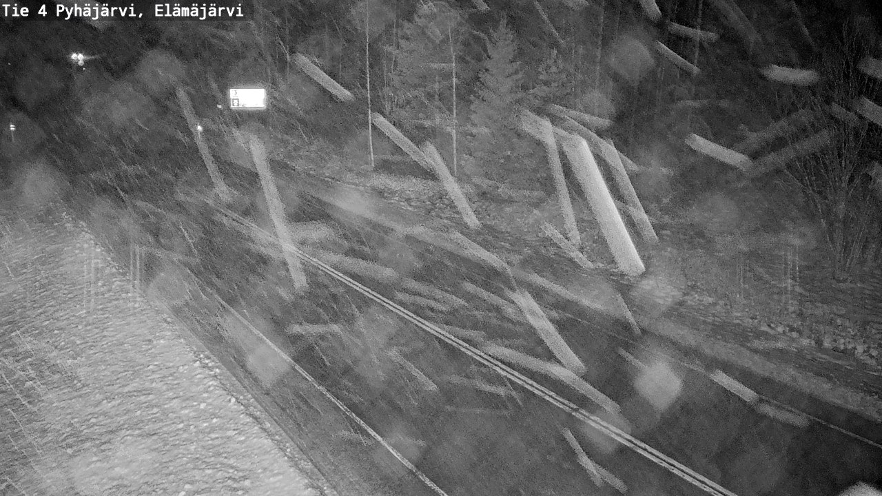 Weather Camera Image Väg 4 Pyhäjärvi, Elämäjärvi, Pyhäjärvi, Pohjois-Pohjanmaa