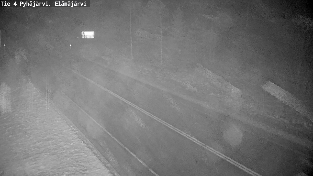 Weather Camera Image Väg 4 Pyhäjärvi, Elämäjärvi, Pyhäjärvi, Pohjois-Pohjanmaa