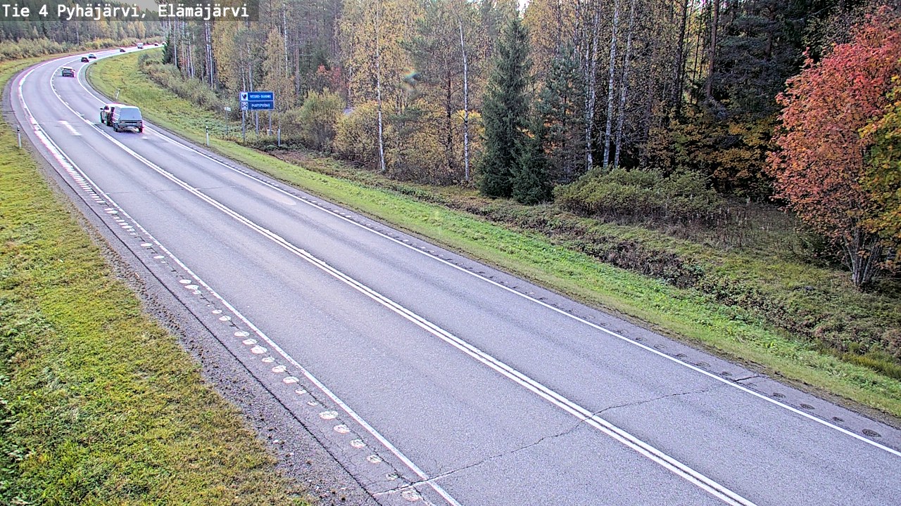 Weather Camera Image Road 4 Pyhäjärvi, Elämäjärvi, Pyhäjärvi, Pohjois-Pohjanmaa