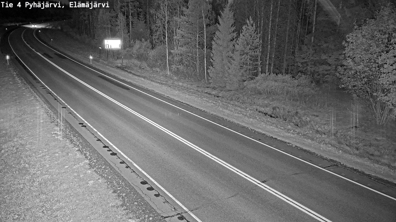 Weather Camera Image Road 4 Pyhäjärvi, Elämäjärvi, Pyhäjärvi, Pohjois-Pohjanmaa