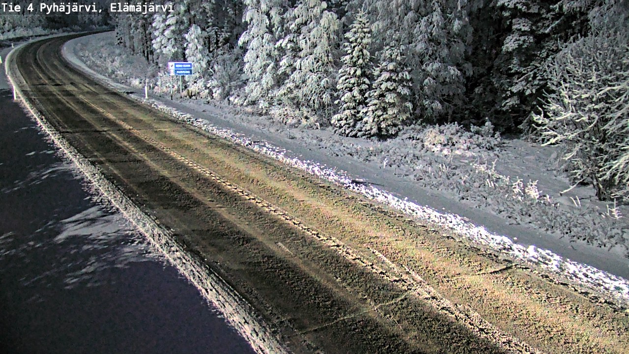 Weather Camera Image Road 4 Pyhäjärvi, Elämäjärvi, Pyhäjärvi, Pohjois-Pohjanmaa