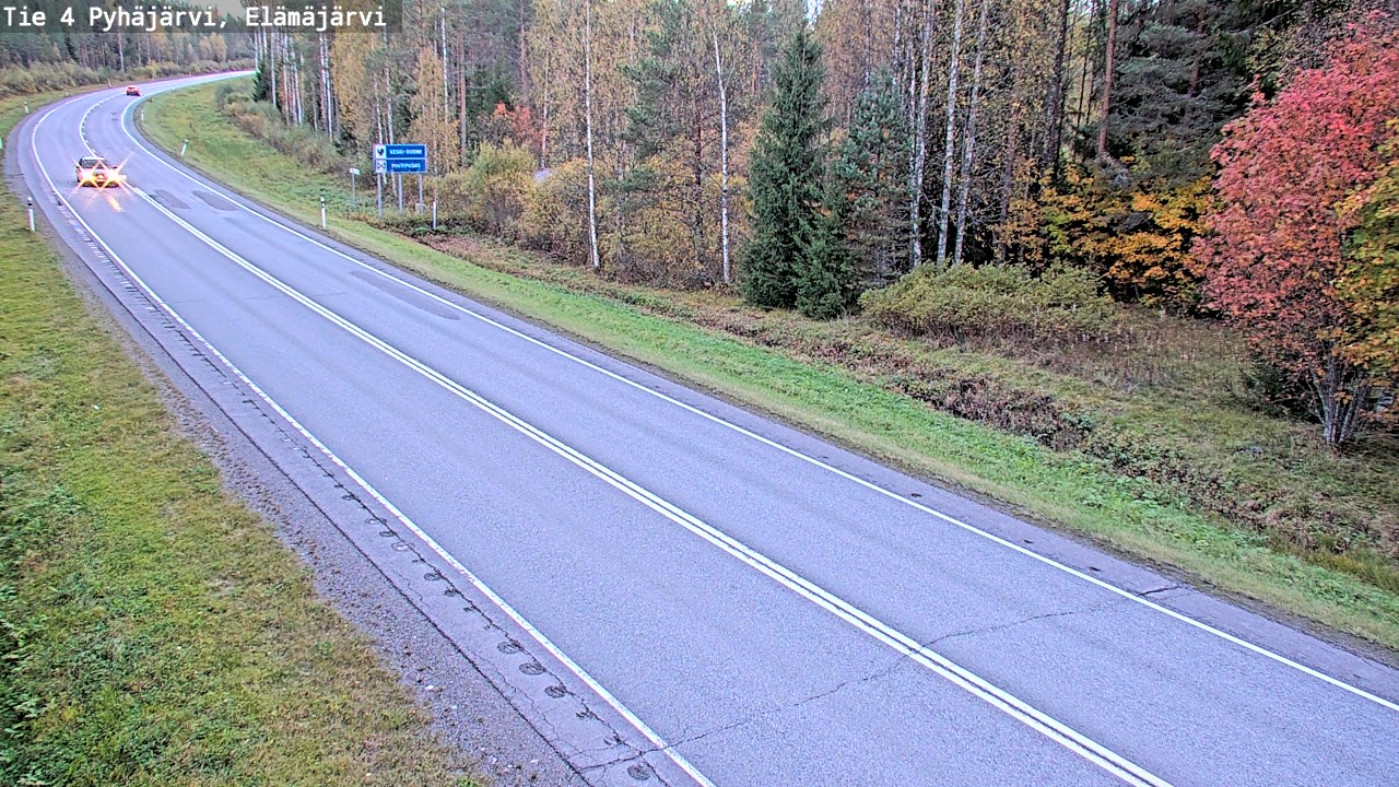 Weather Camera Image Road 4 Pyhäjärvi, Elämäjärvi, Pyhäjärvi, Pohjois-Pohjanmaa
