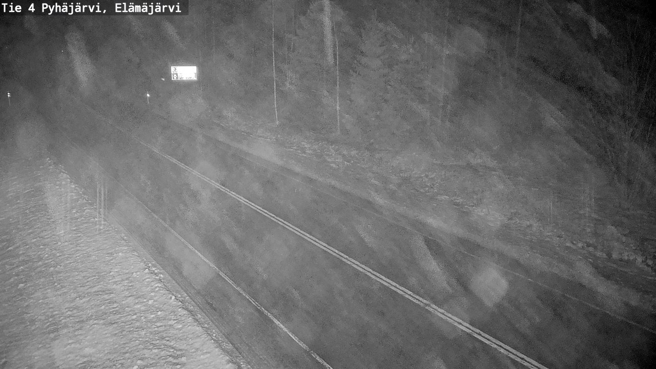 Weather Camera Image Väg 4 Pyhäjärvi, Elämäjärvi, Pyhäjärvi, Pohjois-Pohjanmaa