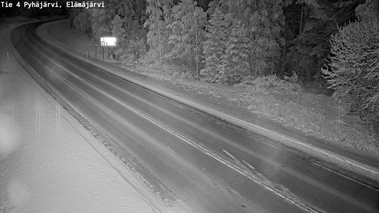 Weather Camera Image Road 4 Pyhäjärvi, Elämäjärvi, Pyhäjärvi, Pohjois-Pohjanmaa