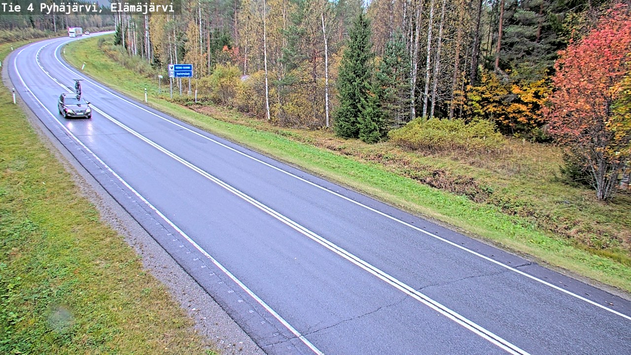 Weather Camera Image Road 4 Pyhäjärvi, Elämäjärvi, Pyhäjärvi, Pohjois-Pohjanmaa