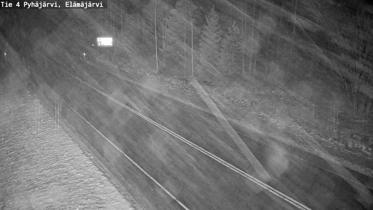 Weather Camera Image Väg 4 Pyhäjärvi, Elämäjärvi, Pyhäjärvi, Pohjois-Pohjanmaa