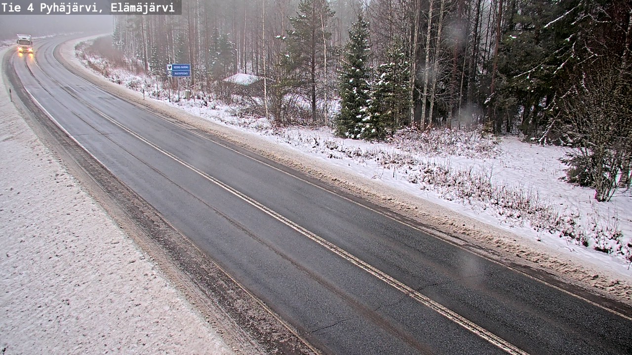 Weather Camera Image Road 4 Pyhäjärvi, Elämäjärvi, Pyhäjärvi, Pohjois-Pohjanmaa