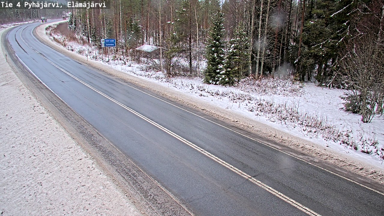 Weather Camera Image Väg 4 Pyhäjärvi, Elämäjärvi, Pyhäjärvi, Pohjois-Pohjanmaa