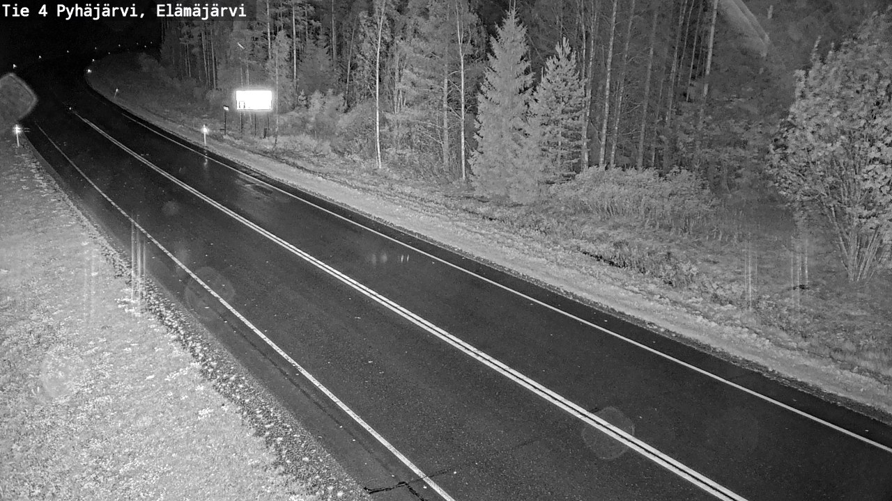 Weather Camera Image Road 4 Pyhäjärvi, Elämäjärvi, Pyhäjärvi, Pohjois-Pohjanmaa