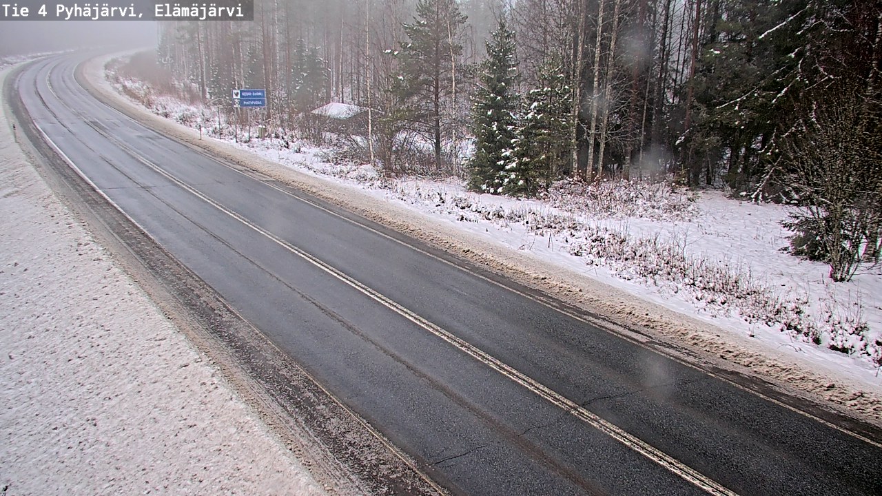 Weather Camera Image Road 4 Pyhäjärvi, Elämäjärvi, Pyhäjärvi, Pohjois-Pohjanmaa